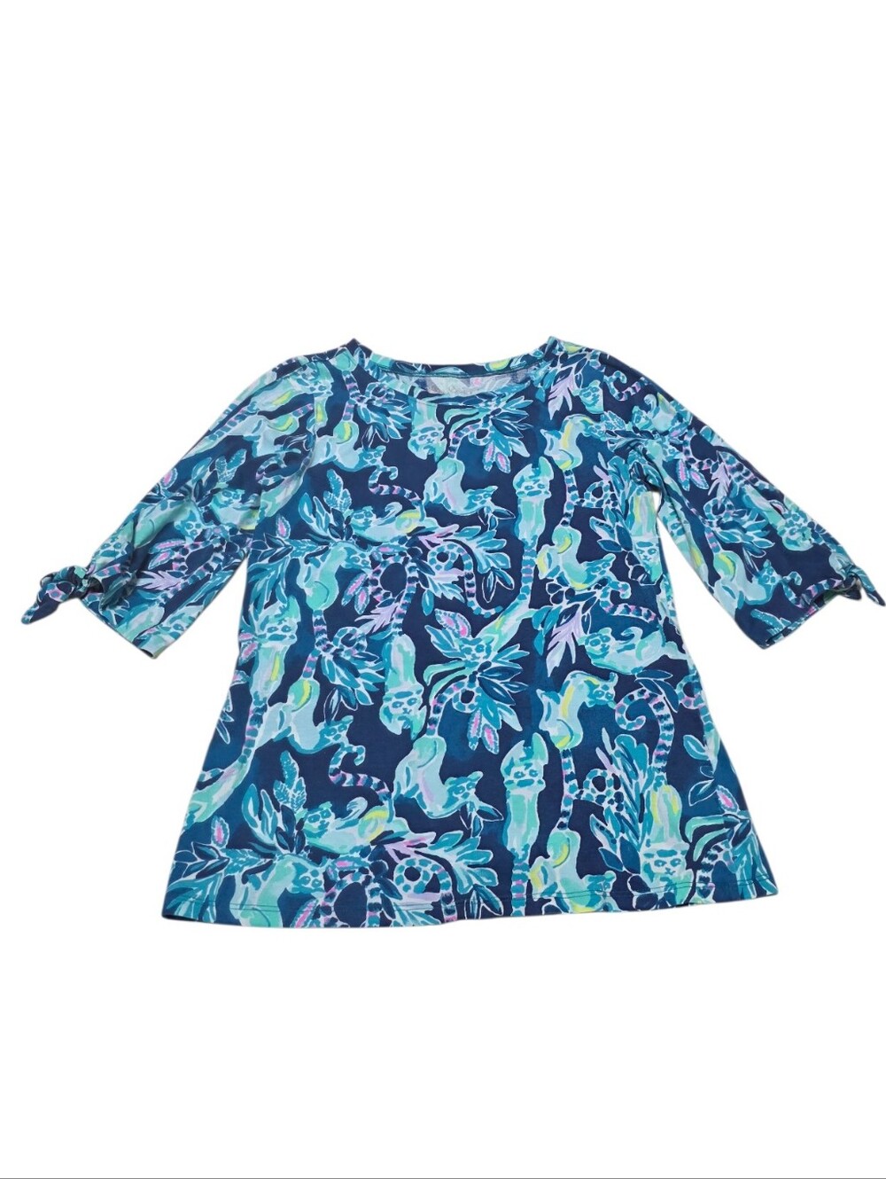 Lilly Pulitzer Madia Scoop Neck Colorful Print Top
